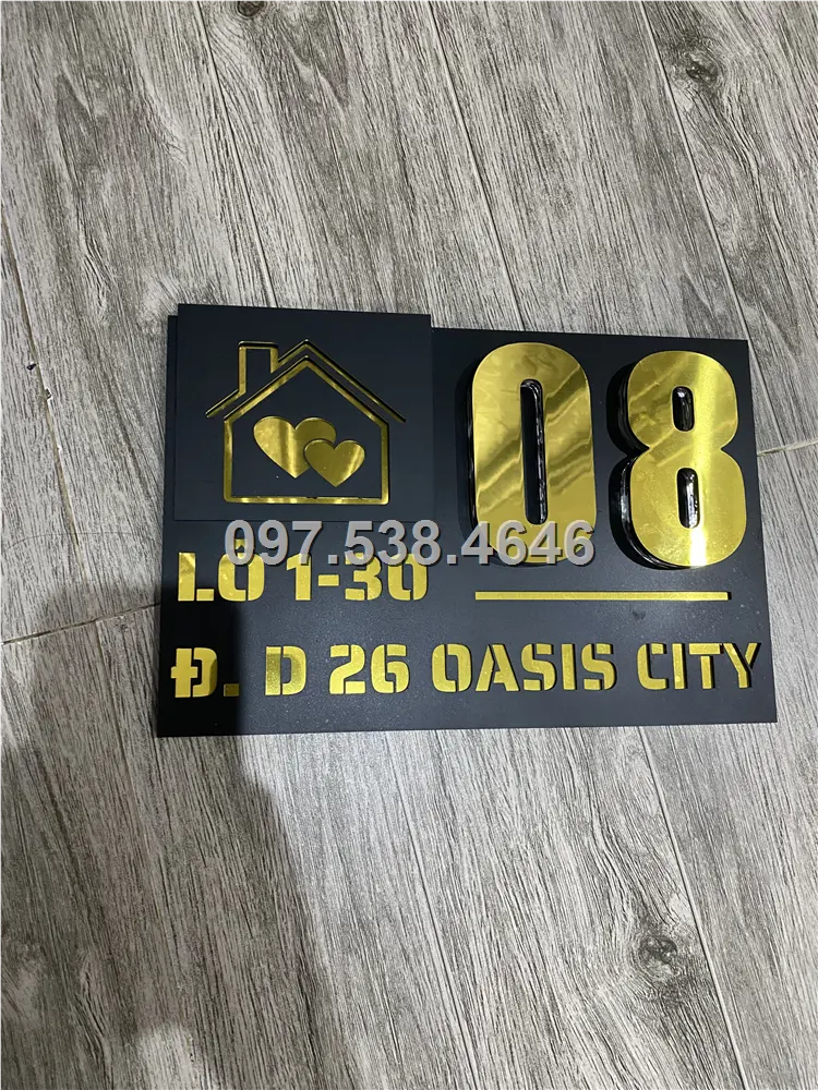 Biển Số Nhà Đẹp Hiện Đại tại Đông Hà (Quảng Trị) Kích Thước 30x20, Số Nổi 8mm, Chữ Nổi 2mm, Chất Liệu Mica, Alu , Mực Uv, Làm Theo Yêu Cầu, Miễn Phí Thiết Kế Và Miễn Phí Vận Chuyển Tận Nhà 2 Biển Số Nhà Đẹp Hiện Đại tại Đông Hà (Quảng Trị) Kích Thước 30x20, Số Nổi 8mm, Chữ Nổi 2mm, Chất Liệu Mica, Alu , Mực Uv, Làm Theo Yêu Cầu, Miễn Phí Thiết Kế Và Miễn Phí Vận Chuyển Tận Nhà - Ảnh 2