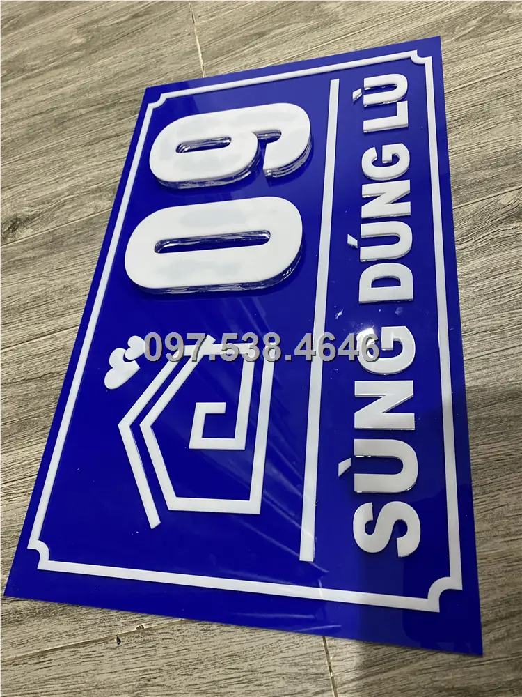 Biển Số Nhà Đẹp Hiện Đại tại Đồng Xoài (Bình Phước) , Kích Thước 30x20, Số Nổi 8mm, Chữ Nổi 2mm, Chất Liệu Mica, Alu , Mực Uv, Làm Theo Yêu Cầu, Miễn Phí Thiết Kế Và Miễn Phí Vận Chuyển Tận Nhà 5 Biển Số Nhà Đẹp Hiện Đại tại Đồng Xoài (Bình Phước) , Kích Thước 30x20, Số Nổi 8mm, Chữ Nổi 2mm, Chất Liệu Mica, Alu , Mực Uv, Làm Theo Yêu Cầu, Miễn Phí Thiết Kế Và Miễn Phí Vận Chuyển Tận Nhà - Ảnh 5