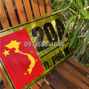 Biển Số Nhà Đẹp Hiện Đại tại Gia Nghĩa - Đắk Nông Kích Thước 30x20, Số Nổi 8mm, Chữ Nổi 2mm, Chất Liệu Mica, Alu , Mực Uv, Làm Theo Yêu Cầu, Miễn Phí Thiết Kế Và Miễn Phí Vận Chuyển Tận Nhà