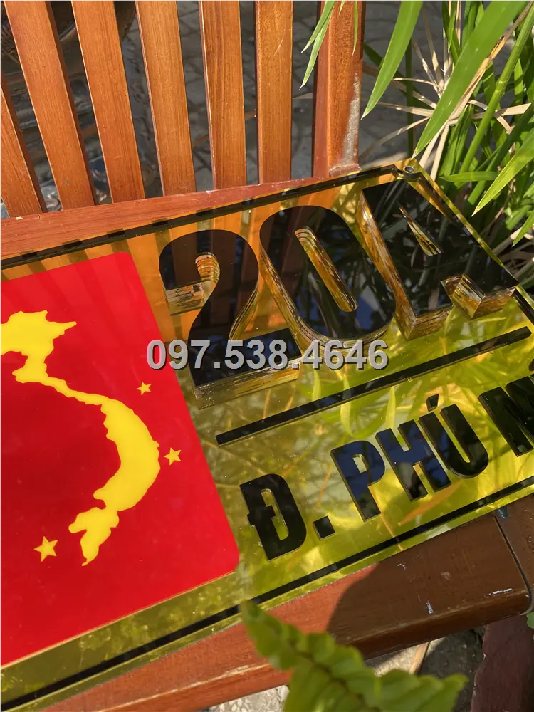 Biển Số Nhà Đẹp Hiện Đại tại Gò Công (Tiền Giang) Kích Thước 30x20, Số Nổi 8mm, Chữ Nổi 2mm, Chất Liệu Mica, Alu , Mực Uv, Làm Theo Yêu Cầu, Miễn Phí Thiết Kế Và Miễn Phí Vận Chuyển Tận Nhà 7 Biển Số Nhà Đẹp Hiện Đại tại Gò Công (Tiền Giang) Kích Thước 30x20, Số Nổi 8mm, Chữ Nổi 2mm, Chất Liệu Mica, Alu , Mực Uv, Làm Theo Yêu Cầu, Miễn Phí Thiết Kế Và Miễn Phí Vận Chuyển Tận Nhà - Ảnh 7