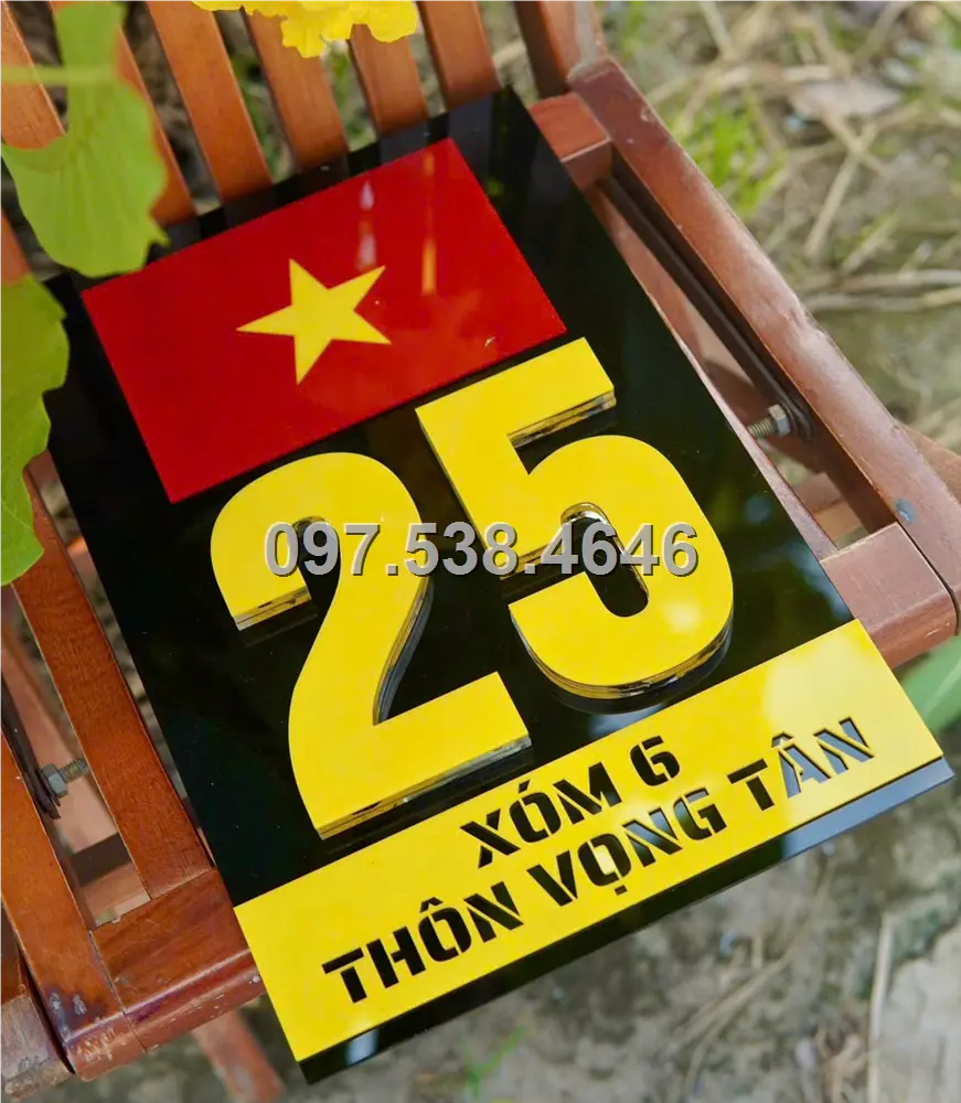 Biển Số Nhà Đẹp Hiện Đại tại Hà Nội, phiên bản Lá Cờ Việt Nam Kích Thước 30x20, Số Nổi 8mm, Chữ Nổi 2mm, Chất Liệu Mica, Alu , Mực Uv, Làm Theo Yêu Cầu, Miễn Phí Thiết Kế Và Miễn Phí Vận Chuyển Tận Nhà 5 Biển Số Nhà Đẹp Hiện Đại tại Hà Nội, phiên bản Lá Cờ Việt Nam Kích Thước 30x20, Số Nổi 8mm, Chữ Nổi 2mm, Chất Liệu Mica, Alu , Mực Uv, Làm Theo Yêu Cầu, Miễn Phí Thiết Kế Và Miễn Phí Vận Chuyển Tận Nhà - Ảnh 5