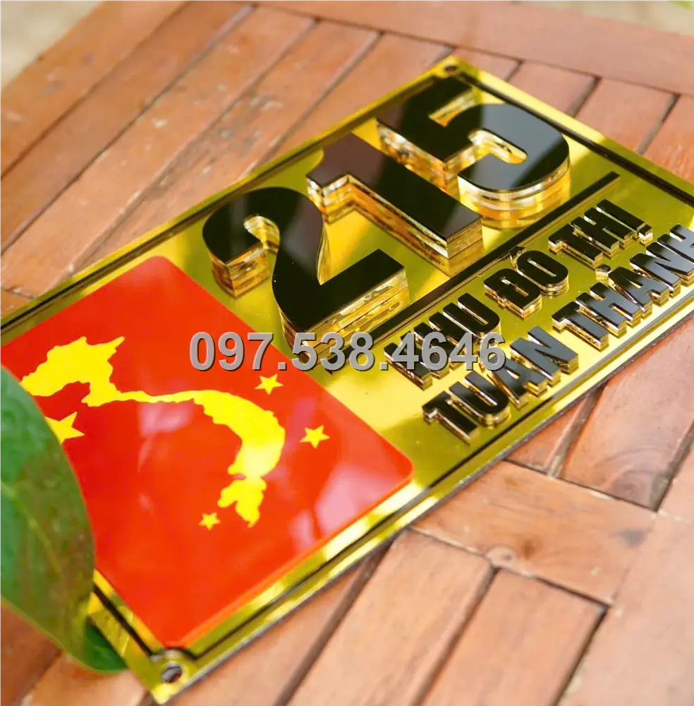 Biển Số Nhà Đẹp Hiện Đại tại Hà Nội, phiên bản Lá Cờ Việt Nam Kích Thước 30x20, Số Nổi 8mm, Chữ Nổi 2mm, Chất Liệu Mica, Alu , Mực Uv, Làm Theo Yêu Cầu, Miễn Phí Thiết Kế Và Miễn Phí Vận Chuyển Tận Nhà 12 Biển Số Nhà Đẹp Hiện Đại tại Hà Nội, phiên bản Lá Cờ Việt Nam Kích Thước 30x20, Số Nổi 8mm, Chữ Nổi 2mm, Chất Liệu Mica, Alu , Mực Uv, Làm Theo Yêu Cầu, Miễn Phí Thiết Kế Và Miễn Phí Vận Chuyển Tận Nhà - Ảnh 12