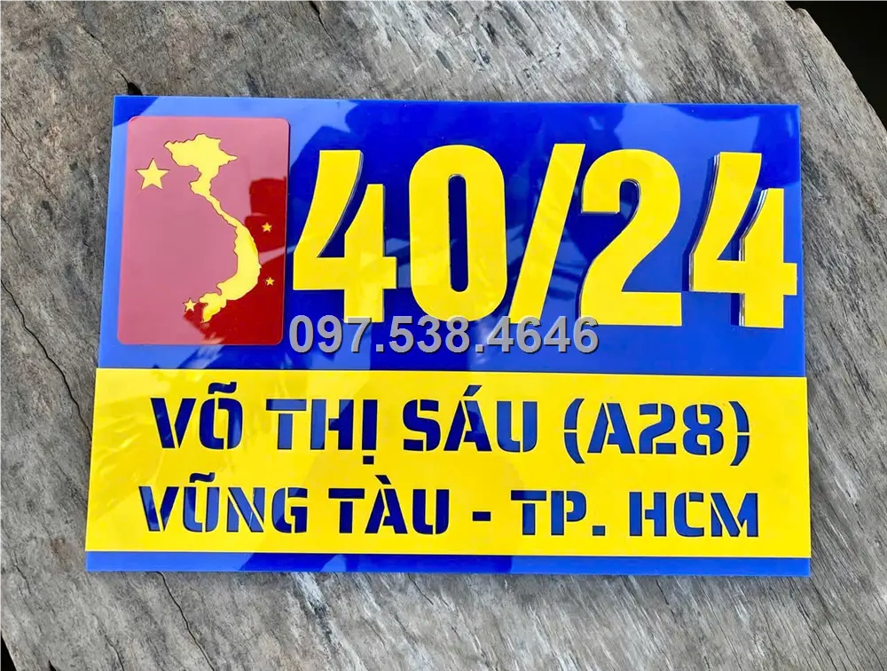 Biển Số Nhà Đẹp Hiện Đại tại Hà Nội, phiên bản Lá Cờ Việt Nam Kích Thước 30x20, Số Nổi 8mm, Chữ Nổi 2mm, Chất Liệu Mica, Alu , Mực Uv, Làm Theo Yêu Cầu, Miễn Phí Thiết Kế Và Miễn Phí Vận Chuyển Tận Nhà 2 Biển Số Nhà Đẹp Hiện Đại tại Hà Nội, phiên bản Lá Cờ Việt Nam Kích Thước 30x20, Số Nổi 8mm, Chữ Nổi 2mm, Chất Liệu Mica, Alu , Mực Uv, Làm Theo Yêu Cầu, Miễn Phí Thiết Kế Và Miễn Phí Vận Chuyển Tận Nhà - Ảnh 2