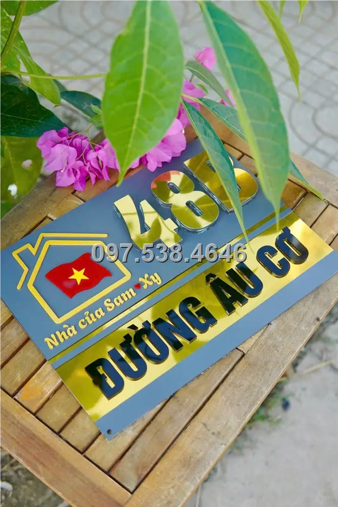 Biển Số Nhà Đẹp Hiện Đại tại Hà Nội, phiên bản Lá Cờ Việt Nam Kích Thước 30x20, Số Nổi 8mm, Chữ Nổi 2mm, Chất Liệu Mica, Alu , Mực Uv, Làm Theo Yêu Cầu, Miễn Phí Thiết Kế Và Miễn Phí Vận Chuyển Tận Nhà 10 Biển Số Nhà Đẹp Hiện Đại tại Hà Nội, phiên bản Lá Cờ Việt Nam Kích Thước 30x20, Số Nổi 8mm, Chữ Nổi 2mm, Chất Liệu Mica, Alu , Mực Uv, Làm Theo Yêu Cầu, Miễn Phí Thiết Kế Và Miễn Phí Vận Chuyển Tận Nhà - Ảnh 10