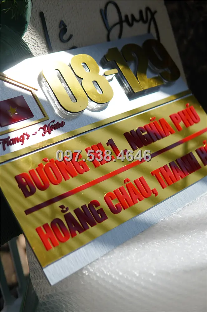 Biển Số Nhà Đẹp Hiện Đại tại Hải Dương , Kích Thước 30x20, Số Nổi 8mm, Chữ Nổi 2mm, Chất Liệu Mica, Alu , Mực Uv, Làm Theo Yêu Cầu, Miễn Phí Thiết Kế Và Miễn Phí Vận Chuyển Tận Nhà 8 Biển Số Nhà Đẹp Hiện Đại tại Hải Dương
, Kích Thước 30x20, Số Nổi 8mm, Chữ Nổi 2mm, Chất Liệu Mica, Alu , Mực Uv, Làm Theo Yêu Cầu, Miễn Phí Thiết Kế Và Miễn Phí Vận Chuyển Tận Nhà - Ảnh 8