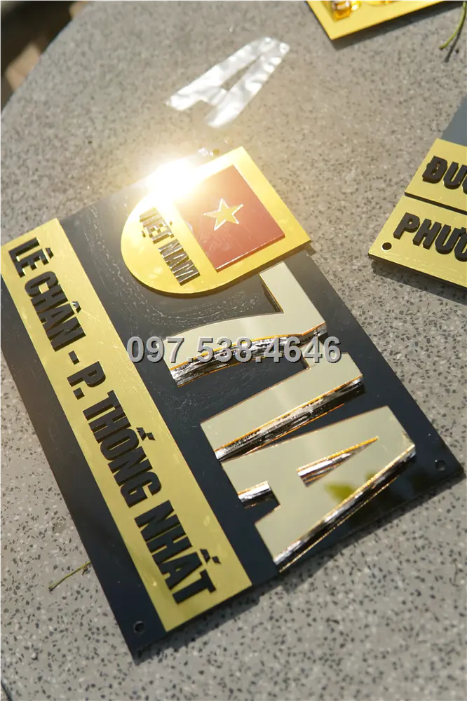 Biển Số Nhà Đẹp Hiện Đại tại Sơn La Kích Thước 30x20, Số Nổi 8mm, Chữ Nổi 2mm, Chất Liệu Mica, Alu , Mực Uv, Làm Theo Yêu Cầu, Miễn Phí Thiết Kế Và Miễn Phí Vận Chuyển Tận Nhà 10 Biển Số Nhà Đẹp Hiện Đại tại Sơn La
Kích Thước 30x20, Số Nổi 8mm, Chữ Nổi 2mm, Chất Liệu Mica, Alu , Mực Uv, Làm Theo Yêu Cầu, Miễn Phí Thiết Kế Và Miễn Phí Vận Chuyển Tận Nhà - Ảnh 10