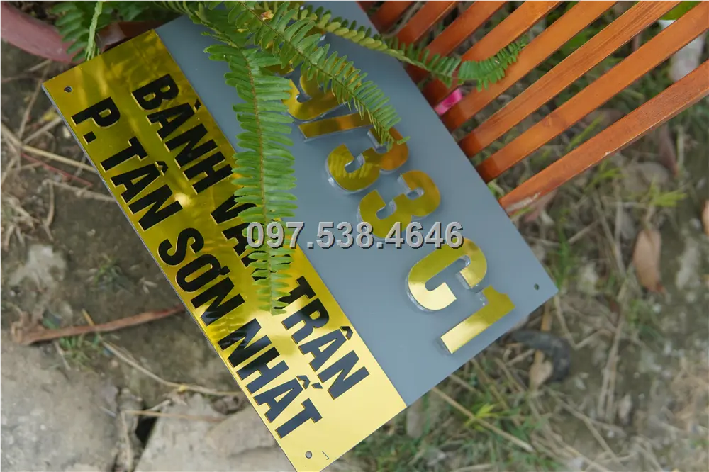 Biển Số Nhà Đẹp Hiện Đại tại Tân Uyên -Bình Dương Kích Thước 30x20, Số Nổi 8mm, Chữ Nổi 2mm, Chất Liệu Mica, Alu , Mực Uv, Làm Theo Yêu Cầu, Miễn Phí Thiết Kế Và Miễn Phí Vận Chuyển Tận Nhà 1 Biển Số Nhà Đẹp Hiện Đại tại Tân Uyên -Bình Dương
Kích Thước 30x20, Số Nổi 8mm, Chữ Nổi 2mm, Chất Liệu Mica, Alu , Mực Uv, Làm Theo Yêu Cầu, Miễn Phí Thiết Kế Và Miễn Phí Vận Chuyển Tận Nhà