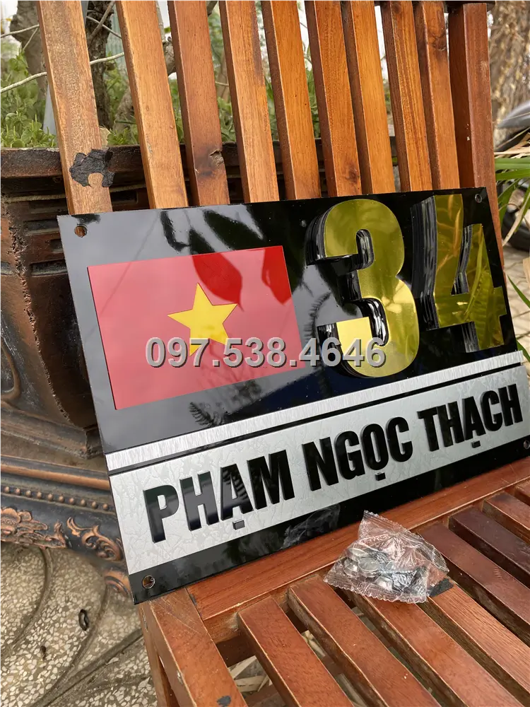 Biển Số Nhà Đẹp Hiện Đại tại Cao Lãnh (Đồng Tháp) Kích Thước 30x20, Số Nổi 8mm, Chữ Nổi 2mm, Chất Liệu Mica, Alu , Mực Uv, Làm Theo Yêu Cầu, Miễn Phí Thiết Kế Và Miễn Phí Vận Chuyển Tận Nhà 4 Biển Số Nhà Đẹp Hiện Đại tại Cao Lãnh (Đồng Tháp) Kích Thước 30x20, Số Nổi 8mm, Chữ Nổi 2mm, Chất Liệu Mica, Alu , Mực Uv, Làm Theo Yêu Cầu, Miễn Phí Thiết Kế Và Miễn Phí Vận Chuyển Tận Nhà - Ảnh 4