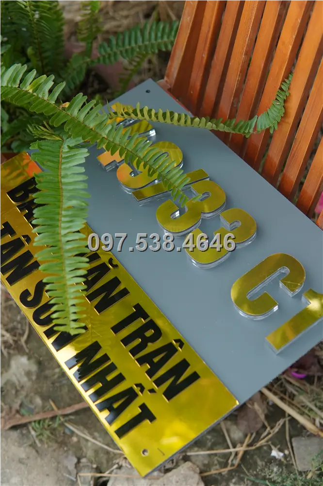 Biển Số Nhà Đẹp Hiện Đại tại Tân Uyên -Bình Dương Kích Thước 30x20, Số Nổi 8mm, Chữ Nổi 2mm, Chất Liệu Mica, Alu , Mực Uv, Làm Theo Yêu Cầu, Miễn Phí Thiết Kế Và Miễn Phí Vận Chuyển Tận Nhà 10 Biển Số Nhà Đẹp Hiện Đại tại Tân Uyên -Bình Dương
Kích Thước 30x20, Số Nổi 8mm, Chữ Nổi 2mm, Chất Liệu Mica, Alu , Mực Uv, Làm Theo Yêu Cầu, Miễn Phí Thiết Kế Và Miễn Phí Vận Chuyển Tận Nhà - Ảnh 10