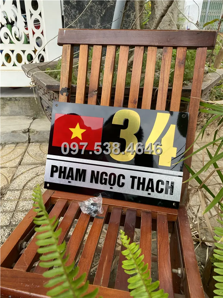 Biển Số Nhà Đẹp Hiện Đại tại Cao Lãnh (Đồng Tháp) Kích Thước 30x20, Số Nổi 8mm, Chữ Nổi 2mm, Chất Liệu Mica, Alu , Mực Uv, Làm Theo Yêu Cầu, Miễn Phí Thiết Kế Và Miễn Phí Vận Chuyển Tận Nhà 6 Biển Số Nhà Đẹp Hiện Đại tại Cao Lãnh (Đồng Tháp) Kích Thước 30x20, Số Nổi 8mm, Chữ Nổi 2mm, Chất Liệu Mica, Alu , Mực Uv, Làm Theo Yêu Cầu, Miễn Phí Thiết Kế Và Miễn Phí Vận Chuyển Tận Nhà - Ảnh 6