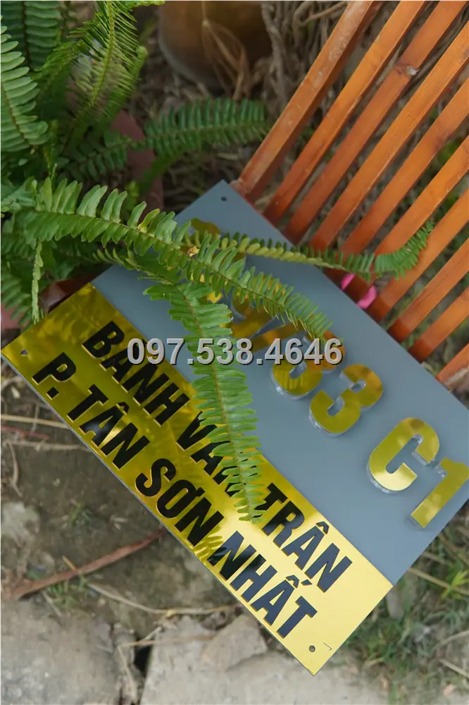 Biển Số Nhà Đẹp Hiện Đại tại Tân Uyên -Bình Dương Kích Thước 30x20, Số Nổi 8mm, Chữ Nổi 2mm, Chất Liệu Mica, Alu , Mực Uv, Làm Theo Yêu Cầu, Miễn Phí Thiết Kế Và Miễn Phí Vận Chuyển Tận Nhà 2 Biển Số Nhà Đẹp Hiện Đại tại Tân Uyên -Bình Dương
Kích Thước 30x20, Số Nổi 8mm, Chữ Nổi 2mm, Chất Liệu Mica, Alu , Mực Uv, Làm Theo Yêu Cầu, Miễn Phí Thiết Kế Và Miễn Phí Vận Chuyển Tận Nhà - Ảnh 2