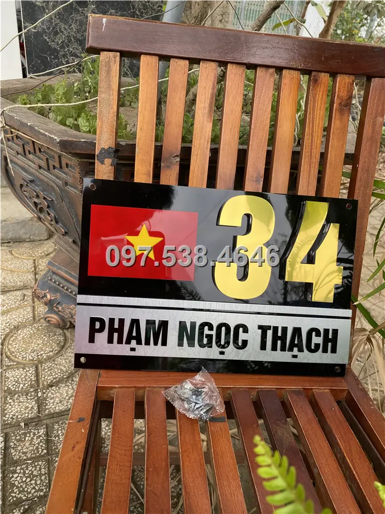 Biển Số Nhà Đẹp Hiện Đại tại Cao Lãnh (Đồng Tháp) Kích Thước 30x20, Số Nổi 8mm, Chữ Nổi 2mm, Chất Liệu Mica, Alu , Mực Uv, Làm Theo Yêu Cầu, Miễn Phí Thiết Kế Và Miễn Phí Vận Chuyển Tận Nhà 5 Biển Số Nhà Đẹp Hiện Đại tại Cao Lãnh (Đồng Tháp) Kích Thước 30x20, Số Nổi 8mm, Chữ Nổi 2mm, Chất Liệu Mica, Alu , Mực Uv, Làm Theo Yêu Cầu, Miễn Phí Thiết Kế Và Miễn Phí Vận Chuyển Tận Nhà - Ảnh 5