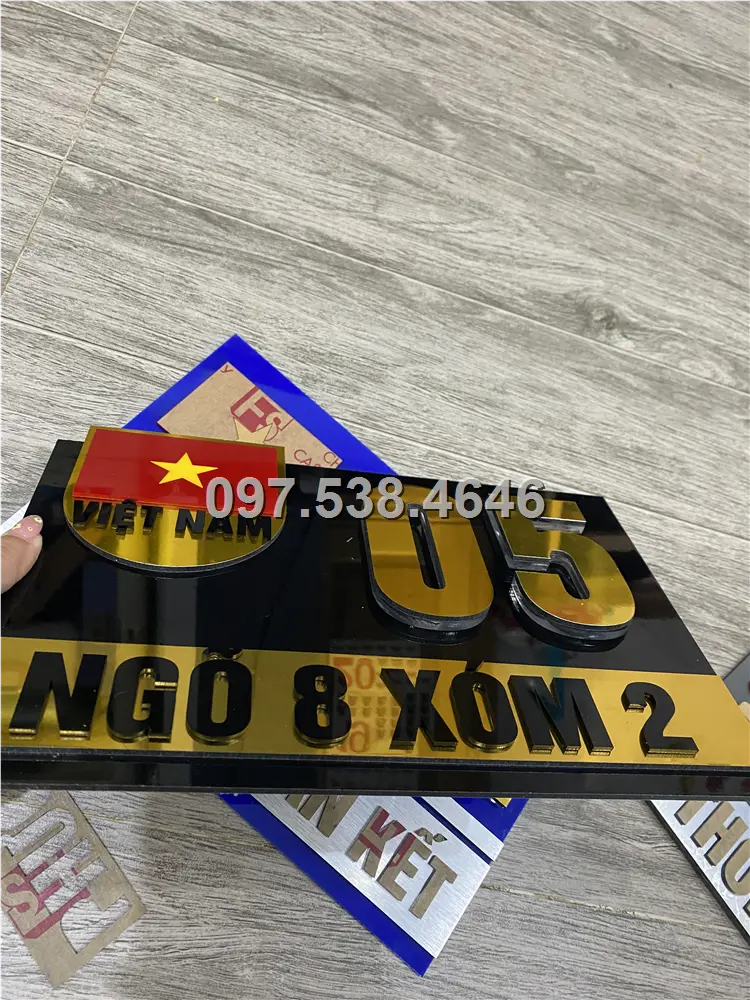 Biển Số Nhà Đẹp Hiện Đại tại Bảo Lộc (Lâm Đồng) Kích Thước 30x20, Số Nổi 8mm, Chữ Nổi 2mm, Chất Liệu Mica, Alu , Mực Uv, Làm Theo Yêu Cầu, Miễn Phí Thiết Kế Và Miễn Phí Vận Chuyển Tận Nhà 3 Biển Số Nhà Đẹp Hiện Đại tại Bảo Lộc (Lâm Đồng) Kích Thước 30x20, Số Nổi 8mm, Chữ Nổi 2mm, Chất Liệu Mica, Alu , Mực Uv, Làm Theo Yêu Cầu, Miễn Phí Thiết Kế Và Miễn Phí Vận Chuyển Tận Nhà - Ảnh 3