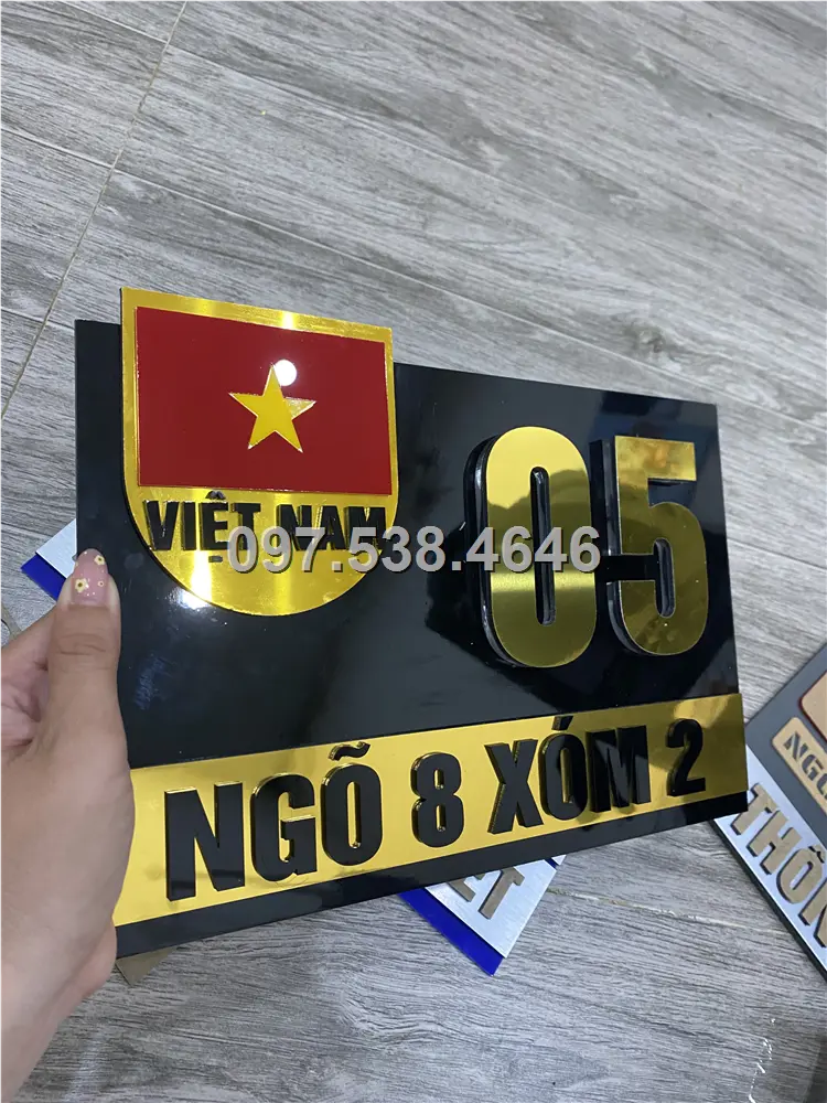 Biển Số Nhà Đẹp Hiện Đại tại Bảo Lộc (Lâm Đồng) Kích Thước 30x20, Số Nổi 8mm, Chữ Nổi 2mm, Chất Liệu Mica, Alu , Mực Uv, Làm Theo Yêu Cầu, Miễn Phí Thiết Kế Và Miễn Phí Vận Chuyển Tận Nhà 7 Biển Số Nhà Đẹp Hiện Đại tại Bảo Lộc (Lâm Đồng) Kích Thước 30x20, Số Nổi 8mm, Chữ Nổi 2mm, Chất Liệu Mica, Alu , Mực Uv, Làm Theo Yêu Cầu, Miễn Phí Thiết Kế Và Miễn Phí Vận Chuyển Tận Nhà - Ảnh 7