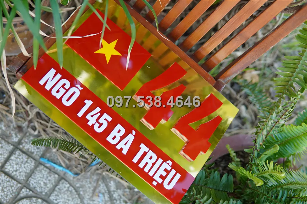 Biển Số Nhà Đẹp Hiện Đại tại Hòa Bình, Kích Thước 30x20, Số Nổi 8mm, Chữ Nổi 2mm, Chất Liệu Mica, Alu , Mực Uv, Làm Theo Yêu Cầu, Miễn Phí Thiết Kế Và Miễn Phí Vận Chuyển Tận Nhà 6 Biển Số Nhà Đẹp Hiện Đại tại Hòa Bình, Kích Thước 30x20, Số Nổi 8mm, Chữ Nổi 2mm, Chất Liệu Mica, Alu , Mực Uv, Làm Theo Yêu Cầu, Miễn Phí Thiết Kế Và Miễn Phí Vận Chuyển Tận Nhà - Ảnh 6