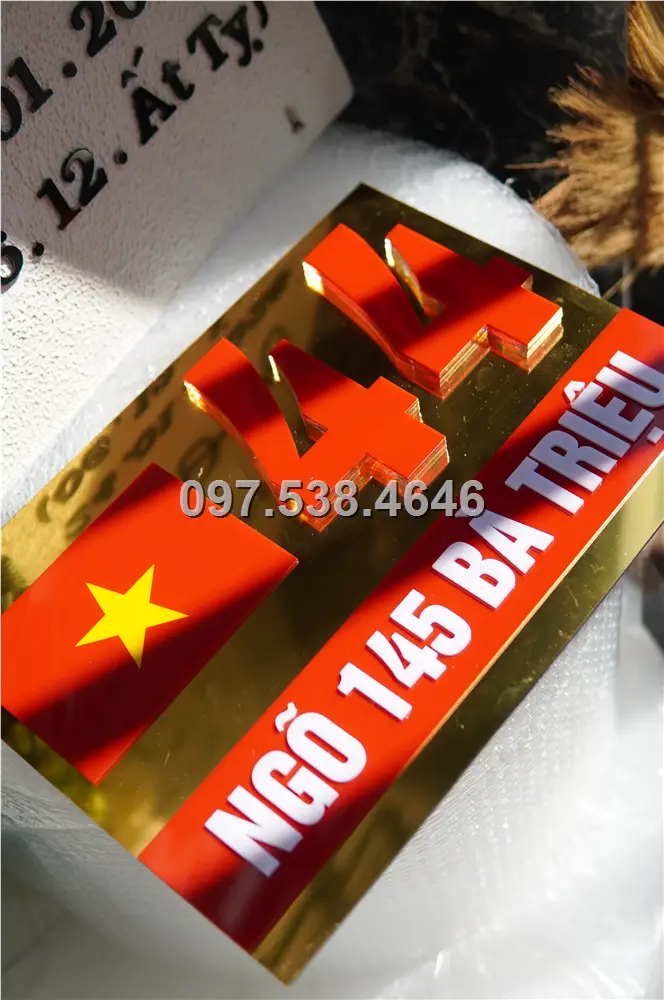 Biển Số Nhà Đẹp Hiện Đại tại Hòa Bình, Kích Thước 30x20, Số Nổi 8mm, Chữ Nổi 2mm, Chất Liệu Mica, Alu , Mực Uv, Làm Theo Yêu Cầu, Miễn Phí Thiết Kế Và Miễn Phí Vận Chuyển Tận Nhà 7 Biển Số Nhà Đẹp Hiện Đại tại Hòa Bình, Kích Thước 30x20, Số Nổi 8mm, Chữ Nổi 2mm, Chất Liệu Mica, Alu , Mực Uv, Làm Theo Yêu Cầu, Miễn Phí Thiết Kế Và Miễn Phí Vận Chuyển Tận Nhà - Ảnh 7