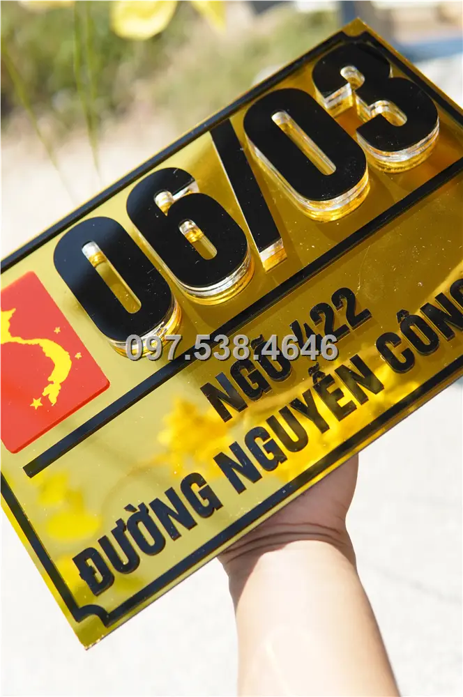 Biển Số Nhà Đẹp Hiện Đại tại Huế (Thừa Thiên Huế) , Kích Thước 30x20, Số Nổi 8mm, Chữ Nổi 2mm, Chất Liệu Mica, Alu , Mực Uv, Làm Theo Yêu Cầu, Miễn Phí Thiết Kế Và Miễn Phí Vận Chuyển Tận Nhà 7 Biển Số Nhà Đẹp Hiện Đại tại Huế (Thừa Thiên Huế) , Kích Thước 30x20, Số Nổi 8mm, Chữ Nổi 2mm, Chất Liệu Mica, Alu , Mực Uv, Làm Theo Yêu Cầu, Miễn Phí Thiết Kế Và Miễn Phí Vận Chuyển Tận Nhà - Ảnh 7