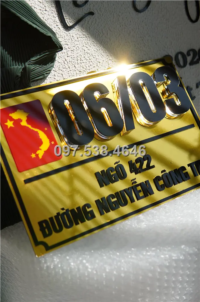 Biển Số Nhà Đẹp Hiện Đại tại Huế (Thừa Thiên Huế) , Kích Thước 30x20, Số Nổi 8mm, Chữ Nổi 2mm, Chất Liệu Mica, Alu , Mực Uv, Làm Theo Yêu Cầu, Miễn Phí Thiết Kế Và Miễn Phí Vận Chuyển Tận Nhà 5 Biển Số Nhà Đẹp Hiện Đại tại Huế (Thừa Thiên Huế) , Kích Thước 30x20, Số Nổi 8mm, Chữ Nổi 2mm, Chất Liệu Mica, Alu , Mực Uv, Làm Theo Yêu Cầu, Miễn Phí Thiết Kế Và Miễn Phí Vận Chuyển Tận Nhà - Ảnh 5