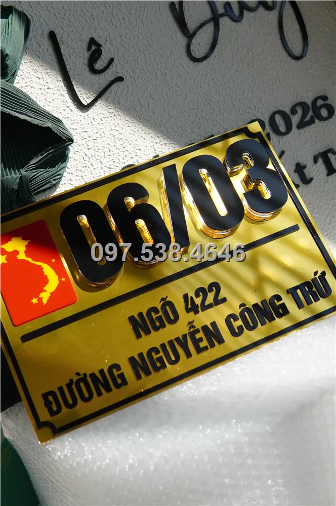 Biển Số Nhà Đẹp Hiện Đại tại Huế (Thừa Thiên Huế) , Kích Thước 30x20, Số Nổi 8mm, Chữ Nổi 2mm, Chất Liệu Mica, Alu , Mực Uv, Làm Theo Yêu Cầu, Miễn Phí Thiết Kế Và Miễn Phí Vận Chuyển Tận Nhà 2 Biển Số Nhà Đẹp Hiện Đại tại Huế (Thừa Thiên Huế) , Kích Thước 30x20, Số Nổi 8mm, Chữ Nổi 2mm, Chất Liệu Mica, Alu , Mực Uv, Làm Theo Yêu Cầu, Miễn Phí Thiết Kế Và Miễn Phí Vận Chuyển Tận Nhà - Ảnh 2