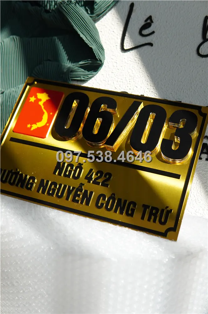 Biển Số Nhà Đẹp Hiện Đại tại Huế (Thừa Thiên Huế) , Kích Thước 30x20, Số Nổi 8mm, Chữ Nổi 2mm, Chất Liệu Mica, Alu , Mực Uv, Làm Theo Yêu Cầu, Miễn Phí Thiết Kế Và Miễn Phí Vận Chuyển Tận Nhà 9 Biển Số Nhà Đẹp Hiện Đại tại Huế (Thừa Thiên Huế) , Kích Thước 30x20, Số Nổi 8mm, Chữ Nổi 2mm, Chất Liệu Mica, Alu , Mực Uv, Làm Theo Yêu Cầu, Miễn Phí Thiết Kế Và Miễn Phí Vận Chuyển Tận Nhà - Ảnh 9