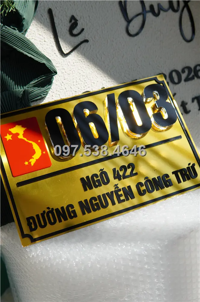 Biển Số Nhà Đẹp Hiện Đại tại Huế (Thừa Thiên Huế) , Kích Thước 30x20, Số Nổi 8mm, Chữ Nổi 2mm, Chất Liệu Mica, Alu , Mực Uv, Làm Theo Yêu Cầu, Miễn Phí Thiết Kế Và Miễn Phí Vận Chuyển Tận Nhà 12 Biển Số Nhà Đẹp Hiện Đại tại Huế (Thừa Thiên Huế) , Kích Thước 30x20, Số Nổi 8mm, Chữ Nổi 2mm, Chất Liệu Mica, Alu , Mực Uv, Làm Theo Yêu Cầu, Miễn Phí Thiết Kế Và Miễn Phí Vận Chuyển Tận Nhà - Ảnh 12