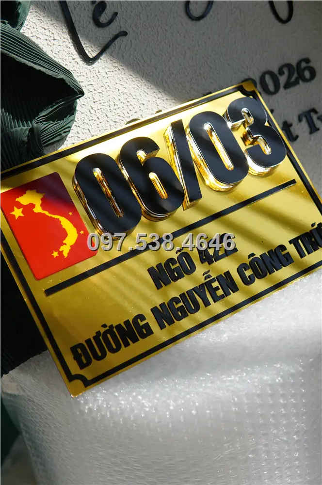 Biển Số Nhà Đẹp Hiện Đại tại Huế (Thừa Thiên Huế) , Kích Thước 30x20, Số Nổi 8mm, Chữ Nổi 2mm, Chất Liệu Mica, Alu , Mực Uv, Làm Theo Yêu Cầu, Miễn Phí Thiết Kế Và Miễn Phí Vận Chuyển Tận Nhà 3 Biển Số Nhà Đẹp Hiện Đại tại Huế (Thừa Thiên Huế) , Kích Thước 30x20, Số Nổi 8mm, Chữ Nổi 2mm, Chất Liệu Mica, Alu , Mực Uv, Làm Theo Yêu Cầu, Miễn Phí Thiết Kế Và Miễn Phí Vận Chuyển Tận Nhà - Ảnh 3