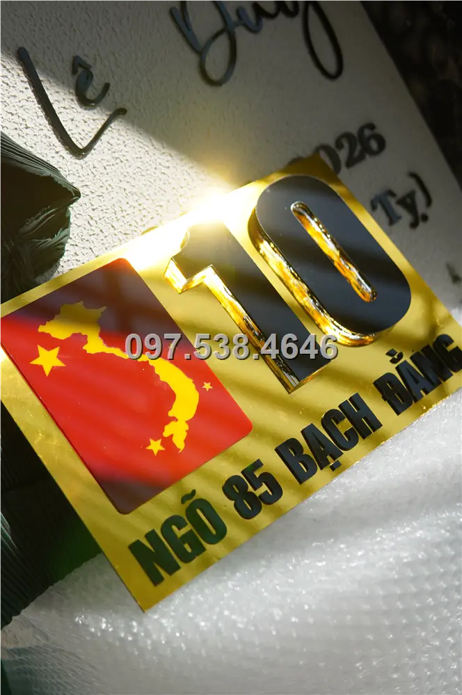 Biển Số Nhà Đẹp Hiện Đại tại Hồng Ngự (Đồng Tháp) , Kích Thước 30x20, Số Nổi 8mm, Chữ Nổi 2mm, Chất Liệu Mica, Alu , Mực Uv, Làm Theo Yêu Cầu, Miễn Phí Thiết Kế Và Miễn Phí Vận Chuyển Tận Nhà 7 Biển Số Nhà Đẹp Hiện Đại tại Hồng Ngự (Đồng Tháp)
, Kích Thước 30x20, Số Nổi 8mm, Chữ Nổi 2mm, Chất Liệu Mica, Alu , Mực Uv, Làm Theo Yêu Cầu, Miễn Phí Thiết Kế Và Miễn Phí Vận Chuyển Tận Nhà - Ảnh 7