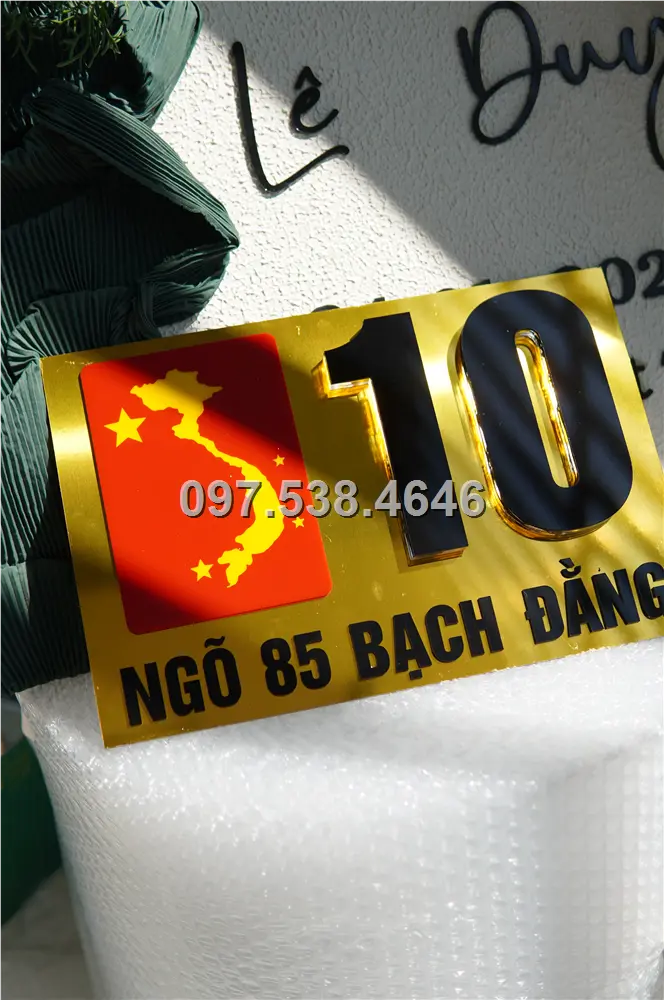 Biển Số Nhà Đẹp Hiện Đại tại Hồng Ngự (Đồng Tháp) , Kích Thước 30x20, Số Nổi 8mm, Chữ Nổi 2mm, Chất Liệu Mica, Alu , Mực Uv, Làm Theo Yêu Cầu, Miễn Phí Thiết Kế Và Miễn Phí Vận Chuyển Tận Nhà 1 Biển Số Nhà Đẹp Hiện Đại tại Hồng Ngự (Đồng Tháp)
, Kích Thước 30x20, Số Nổi 8mm, Chữ Nổi 2mm, Chất Liệu Mica, Alu , Mực Uv, Làm Theo Yêu Cầu, Miễn Phí Thiết Kế Và Miễn Phí Vận Chuyển Tận Nhà