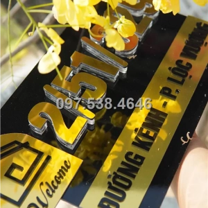 Biển Số Nhà Đẹp Hiện Đại tại Hưng Yên , Kích Thước 30x20, Số Nổi 8mm, Chữ Nổi 2mm, Chất Liệu Mica, Alu , Mực Uv, Làm Theo Yêu Cầu, Miễn Phí Thiết Kế Và Miễn Phí Vận Chuyển Tận Nhà