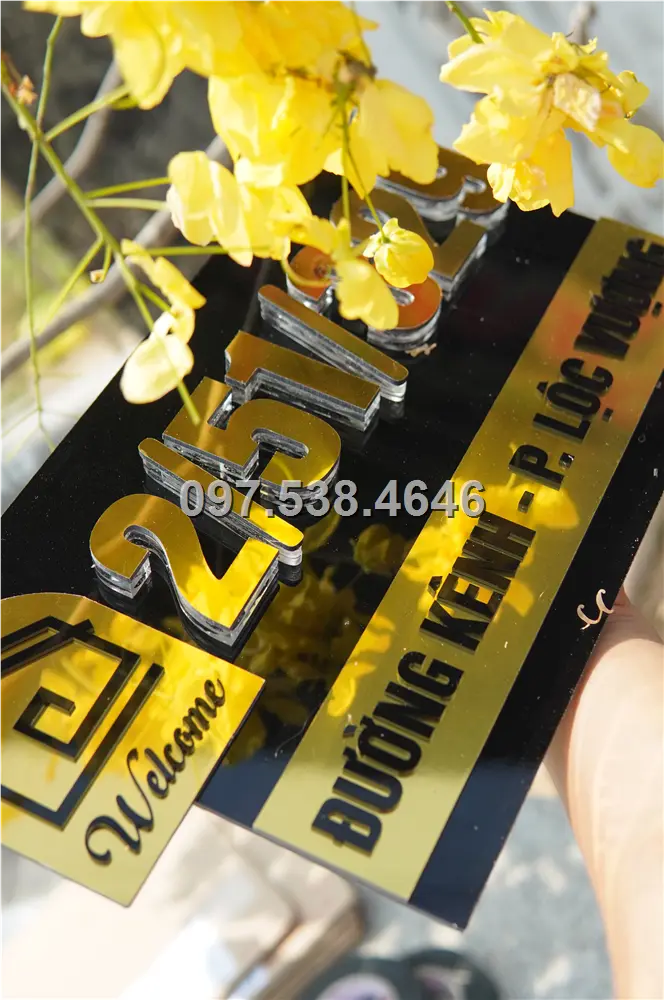 Biển Số Nhà Đẹp Hiện Đại tại Hưng Yên , Kích Thước 30x20, Số Nổi 8mm, Chữ Nổi 2mm, Chất Liệu Mica, Alu , Mực Uv, Làm Theo Yêu Cầu, Miễn Phí Thiết Kế Và Miễn Phí Vận Chuyển Tận Nhà 1 Biển Số Nhà Đẹp Hiện Đại tại Hưng Yên , Kích Thước 30x20, Số Nổi 8mm, Chữ Nổi 2mm, Chất Liệu Mica, Alu , Mực Uv, Làm Theo Yêu Cầu, Miễn Phí Thiết Kế Và Miễn Phí Vận Chuyển Tận Nhà