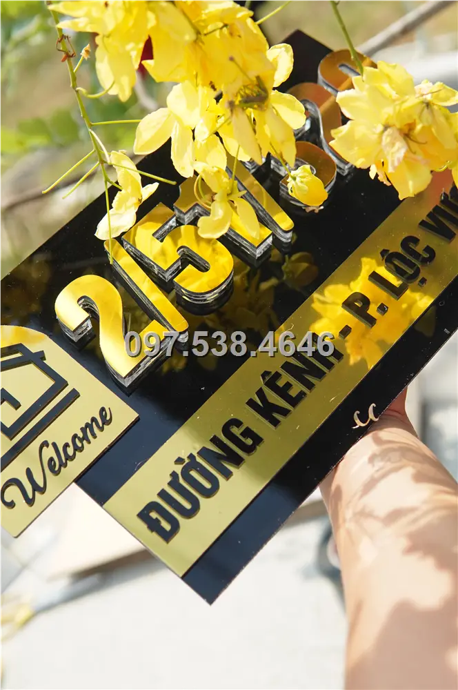 Biển Số Nhà Đẹp Hiện Đại tại Hưng Yên , Kích Thước 30x20, Số Nổi 8mm, Chữ Nổi 2mm, Chất Liệu Mica, Alu , Mực Uv, Làm Theo Yêu Cầu, Miễn Phí Thiết Kế Và Miễn Phí Vận Chuyển Tận Nhà 12 Biển Số Nhà Đẹp Hiện Đại tại Hưng Yên , Kích Thước 30x20, Số Nổi 8mm, Chữ Nổi 2mm, Chất Liệu Mica, Alu , Mực Uv, Làm Theo Yêu Cầu, Miễn Phí Thiết Kế Và Miễn Phí Vận Chuyển Tận Nhà - Ảnh 12