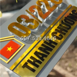 Biển Số Nhà Đẹp Hiện Đại tại Kon Tum, Kích Thước 30x20, Số Nổi 8mm, Chữ Nổi 2mm, Chất Liệu Mica, Alu , Mực Uv, Làm Theo Yêu Cầu, Miễn Phí Thiết Kế Và Miễn Phí Vận Chuyển Tận Nhà