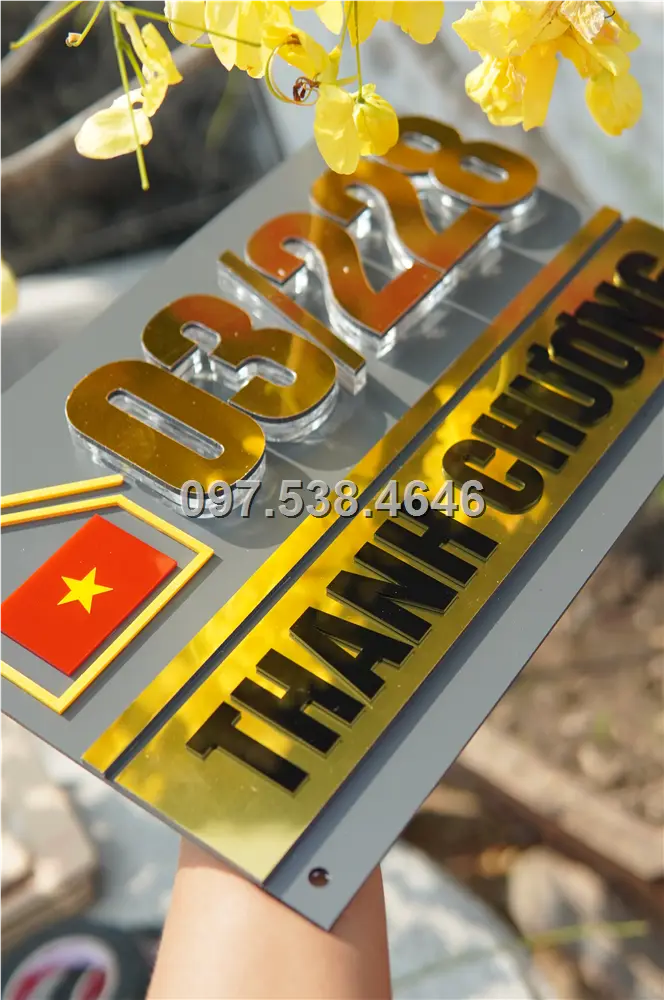 Biển Số Nhà Đẹp Hiện Đại tại Kon Tum, Kích Thước 30x20, Số Nổi 8mm, Chữ Nổi 2mm, Chất Liệu Mica, Alu , Mực Uv, Làm Theo Yêu Cầu, Miễn Phí Thiết Kế Và Miễn Phí Vận Chuyển Tận Nhà 1 Biển Số Nhà Đẹp Hiện Đại tại Kon Tum, Kích Thước 30x20, Số Nổi 8mm, Chữ Nổi 2mm, Chất Liệu Mica, Alu , Mực Uv, Làm Theo Yêu Cầu, Miễn Phí Thiết Kế Và Miễn Phí Vận Chuyển Tận Nhà