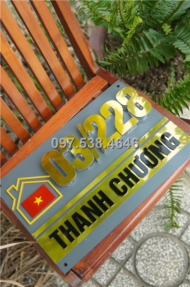 Biển Số Nhà Đẹp Hiện Đại tại Kon Tum, Kích Thước 30x20, Số Nổi 8mm, Chữ Nổi 2mm, Chất Liệu Mica, Alu , Mực Uv, Làm Theo Yêu Cầu, Miễn Phí Thiết Kế Và Miễn Phí Vận Chuyển Tận Nhà 9 Biển Số Nhà Đẹp Hiện Đại tại Kon Tum, Kích Thước 30x20, Số Nổi 8mm, Chữ Nổi 2mm, Chất Liệu Mica, Alu , Mực Uv, Làm Theo Yêu Cầu, Miễn Phí Thiết Kế Và Miễn Phí Vận Chuyển Tận Nhà - Ảnh 9
