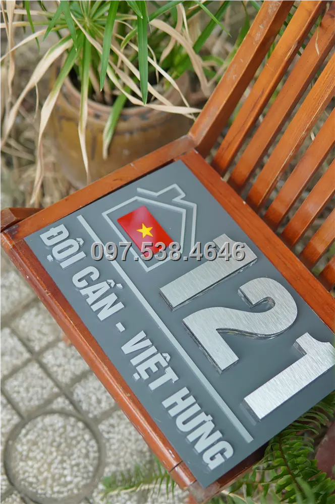 Biển Số Nhà Đẹp Hiện Đại tại Lai Châu , Kích Thước 30x20, Số Nổi 8mm, Chữ Nổi 2mm, Chất Liệu Mica, Alu , Mực Uv, Làm Theo Yêu Cầu, Miễn Phí Thiết Kế Và Miễn Phí Vận Chuyển Tận Nhà 9 Biển Số Nhà Đẹp Hiện Đại tại Lai Châu , Kích Thước 30x20, Số Nổi 8mm, Chữ Nổi 2mm, Chất Liệu Mica, Alu , Mực Uv, Làm Theo Yêu Cầu, Miễn Phí Thiết Kế Và Miễn Phí Vận Chuyển Tận Nhà - Ảnh 9