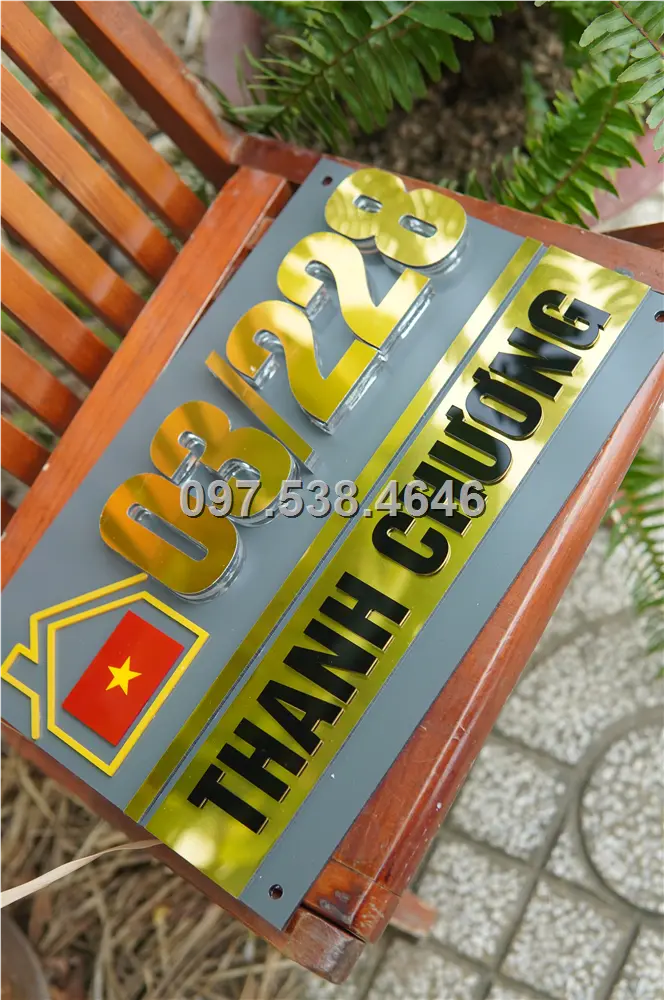 Biển Số Nhà Đẹp Hiện Đại tại Lào Cai Kích Thước 30x20, Số Nổi 8mm, Chữ Nổi 2mm, Chất Liệu Mica, Alu , Mực Uv, Làm Theo Yêu Cầu, Miễn Phí Thiết Kế Và Miễn Phí Vận Chuyển Tận Nhà 8 Biển Số Nhà Đẹp Hiện Đại tại Lào Cai Kích Thước 30x20, Số Nổi 8mm, Chữ Nổi 2mm, Chất Liệu Mica, Alu , Mực Uv, Làm Theo Yêu Cầu, Miễn Phí Thiết Kế Và Miễn Phí Vận Chuyển Tận Nhà - Ảnh 8
