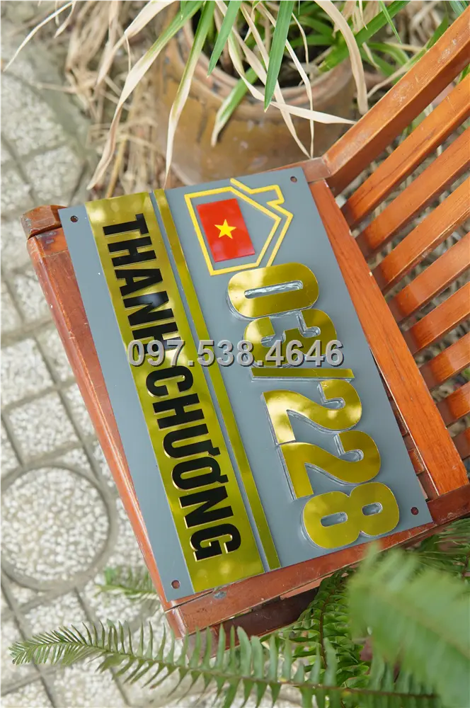 Biển Số Nhà Đẹp Hiện Đại tại Lào Cai Kích Thước 30x20, Số Nổi 8mm, Chữ Nổi 2mm, Chất Liệu Mica, Alu , Mực Uv, Làm Theo Yêu Cầu, Miễn Phí Thiết Kế Và Miễn Phí Vận Chuyển Tận Nhà 9 Biển Số Nhà Đẹp Hiện Đại tại Lào Cai Kích Thước 30x20, Số Nổi 8mm, Chữ Nổi 2mm, Chất Liệu Mica, Alu , Mực Uv, Làm Theo Yêu Cầu, Miễn Phí Thiết Kế Và Miễn Phí Vận Chuyển Tận Nhà - Ảnh 9