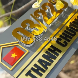 Biển Số Nhà Đẹp Hiện Đại tại Lào Cai Kích Thước 30x20, Số Nổi 8mm, Chữ Nổi 2mm, Chất Liệu Mica, Alu , Mực Uv, Làm Theo Yêu Cầu, Miễn Phí Thiết Kế Và Miễn Phí Vận Chuyển Tận Nhà