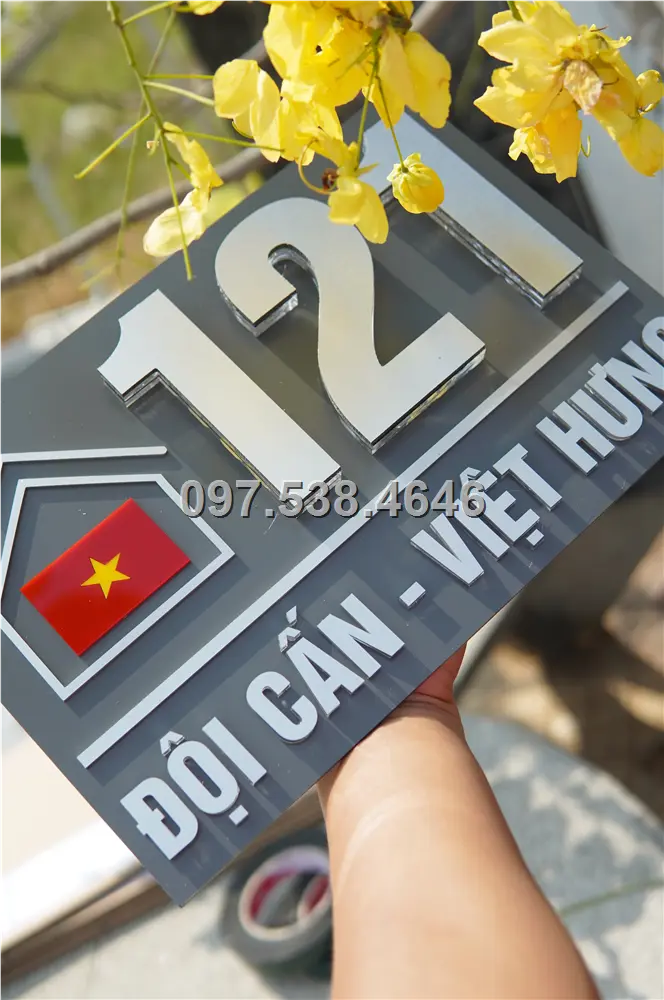 Biển Số Nhà Đẹp Hiện Đại tại Long Khánh (Đồng Nai) , Kích Thước 30x20, Số Nổi 8mm, Chữ Nổi 2mm, Chất Liệu Mica, Alu , Mực Uv, Làm Theo Yêu Cầu, Miễn Phí Thiết Kế Và Miễn Phí Vận Chuyển Tận Nhà 6 Biển Số Nhà Đẹp Hiện Đại tại Long Khánh (Đồng Nai)
, Kích Thước 30x20, Số Nổi 8mm, Chữ Nổi 2mm, Chất Liệu Mica, Alu , Mực Uv, Làm Theo Yêu Cầu, Miễn Phí Thiết Kế Và Miễn Phí Vận Chuyển Tận Nhà - Ảnh 6