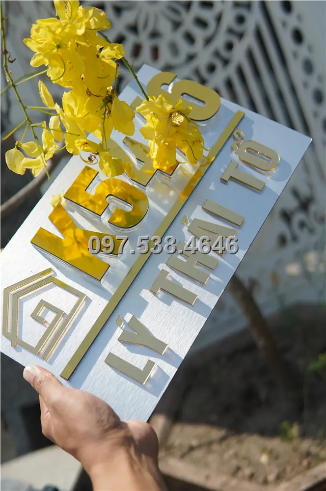 Biển Số Nhà Đẹp Hiện Đại tại Móng Cái (Quảng Ninh) , Kích Thước 30x20, Số Nổi 8mm, Chữ Nổi 2mm, Chất Liệu Mica, Alu , Mực Uv, Làm Theo Yêu Cầu, Miễn Phí Thiết Kế Và Miễn Phí Vận Chuyển Tận Nhà 6 Biển Số Nhà Đẹp Hiện Đại tại Móng Cái (Quảng Ninh) , Kích Thước 30x20, Số Nổi 8mm, Chữ Nổi 2mm, Chất Liệu Mica, Alu , Mực Uv, Làm Theo Yêu Cầu, Miễn Phí Thiết Kế Và Miễn Phí Vận Chuyển Tận Nhà - Ảnh 6
