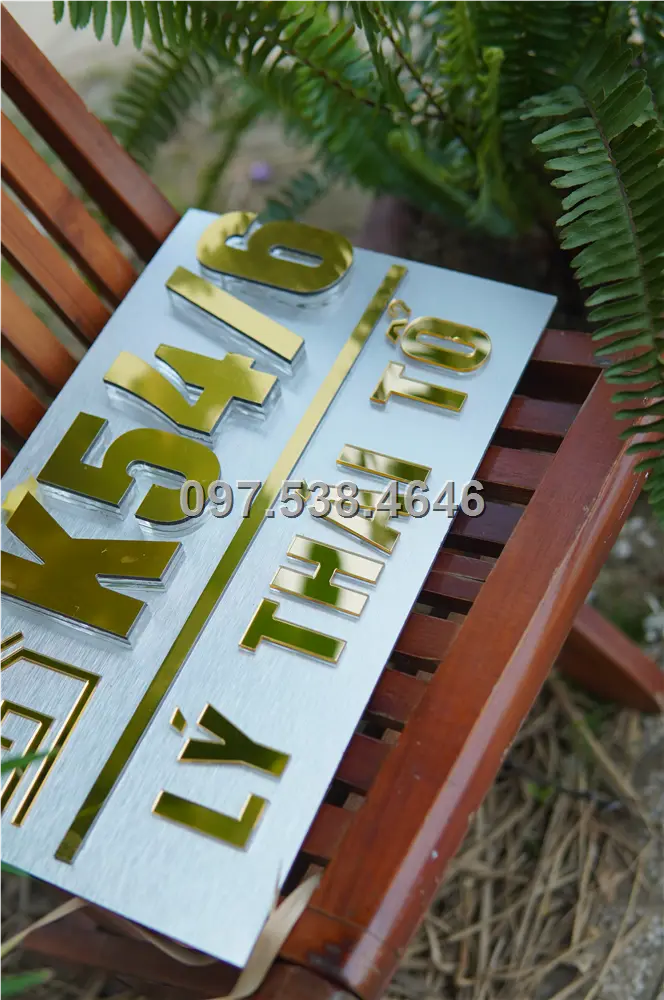 Biển Số Nhà Đẹp Hiện Đại tại Móng Cái (Quảng Ninh) , Kích Thước 30x20, Số Nổi 8mm, Chữ Nổi 2mm, Chất Liệu Mica, Alu , Mực Uv, Làm Theo Yêu Cầu, Miễn Phí Thiết Kế Và Miễn Phí Vận Chuyển Tận Nhà 2 Biển Số Nhà Đẹp Hiện Đại tại Móng Cái (Quảng Ninh) , Kích Thước 30x20, Số Nổi 8mm, Chữ Nổi 2mm, Chất Liệu Mica, Alu , Mực Uv, Làm Theo Yêu Cầu, Miễn Phí Thiết Kế Và Miễn Phí Vận Chuyển Tận Nhà - Ảnh 2