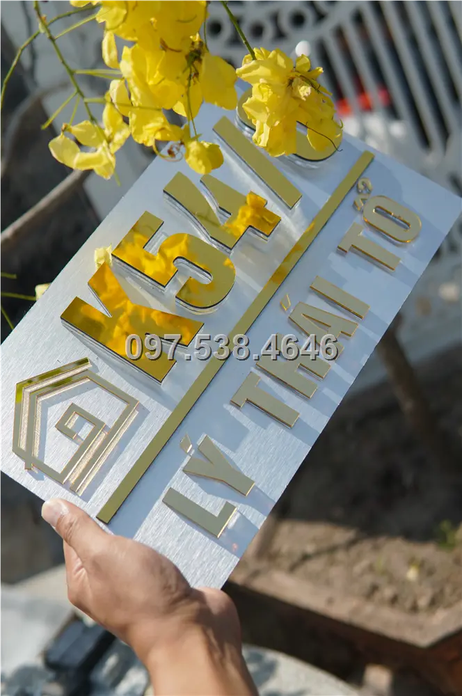 Biển Số Nhà Đẹp Hiện Đại tại Móng Cái (Quảng Ninh) , Kích Thước 30x20, Số Nổi 8mm, Chữ Nổi 2mm, Chất Liệu Mica, Alu , Mực Uv, Làm Theo Yêu Cầu, Miễn Phí Thiết Kế Và Miễn Phí Vận Chuyển Tận Nhà 8 Biển Số Nhà Đẹp Hiện Đại tại Móng Cái (Quảng Ninh) , Kích Thước 30x20, Số Nổi 8mm, Chữ Nổi 2mm, Chất Liệu Mica, Alu , Mực Uv, Làm Theo Yêu Cầu, Miễn Phí Thiết Kế Và Miễn Phí Vận Chuyển Tận Nhà - Ảnh 8