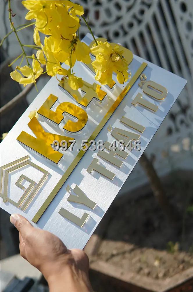 Biển Số Nhà Đẹp Hiện Đại tại Móng Cái (Quảng Ninh) , Kích Thước 30x20, Số Nổi 8mm, Chữ Nổi 2mm, Chất Liệu Mica, Alu , Mực Uv, Làm Theo Yêu Cầu, Miễn Phí Thiết Kế Và Miễn Phí Vận Chuyển Tận Nhà 5 Biển Số Nhà Đẹp Hiện Đại tại Móng Cái (Quảng Ninh) , Kích Thước 30x20, Số Nổi 8mm, Chữ Nổi 2mm, Chất Liệu Mica, Alu , Mực Uv, Làm Theo Yêu Cầu, Miễn Phí Thiết Kế Và Miễn Phí Vận Chuyển Tận Nhà - Ảnh 5