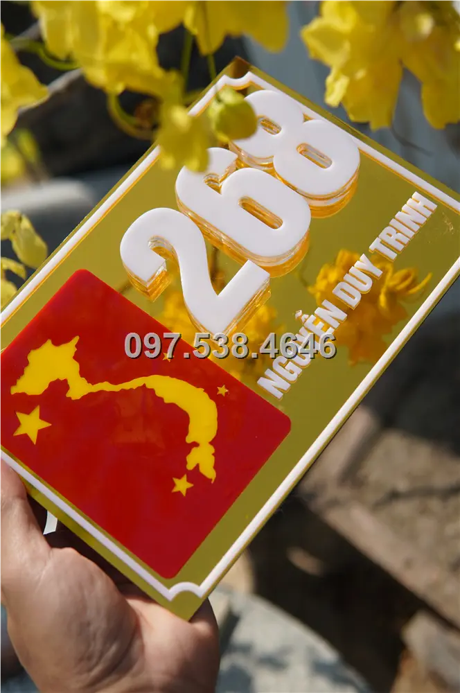 Biển Số Nhà Đẹp Hiện Đại tại Mỹ Tho (Tiền Giang), Kích Thước 30x20, Số Nổi 8mm, Chữ Nổi 2mm, Chất Liệu Mica, Alu , Mực Uv, Làm Theo Yêu Cầu, Miễn Phí Thiết Kế Và Miễn Phí Vận Chuyển Tận Nhà 7 Biển Số Nhà Đẹp Hiện Đại tại Mỹ Tho (Tiền Giang), Kích Thước 30x20, Số Nổi 8mm, Chữ Nổi 2mm, Chất Liệu Mica, Alu , Mực Uv, Làm Theo Yêu Cầu, Miễn Phí Thiết Kế Và Miễn Phí Vận Chuyển Tận Nhà - Ảnh 7
