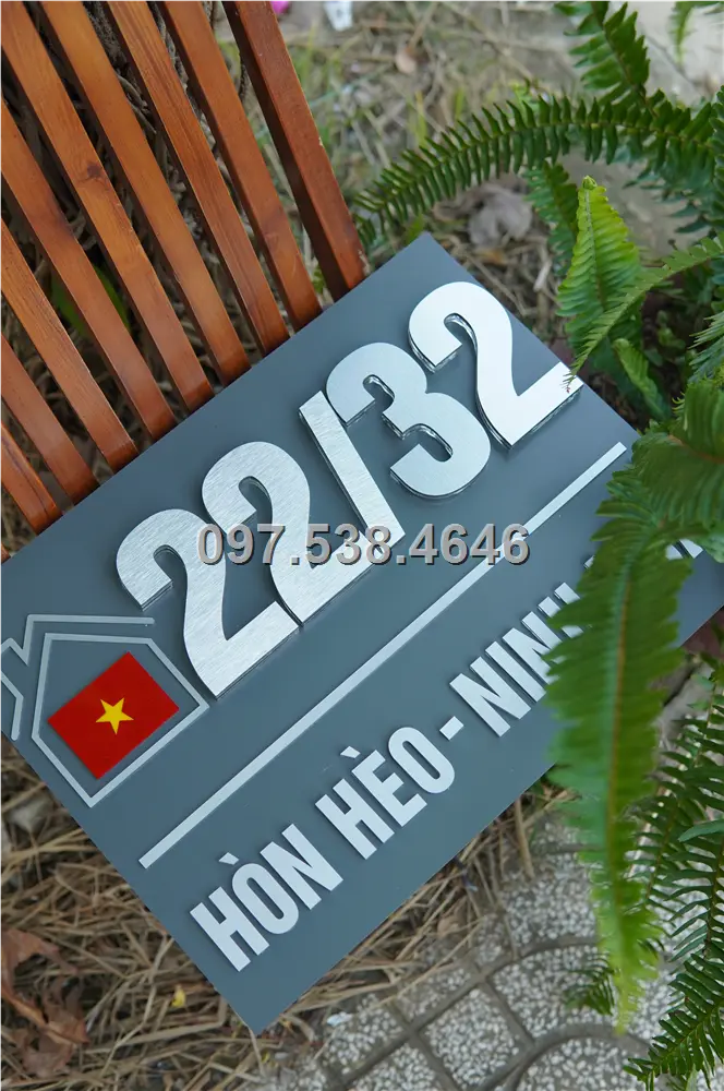 Biển Số Nhà Đẹp Hiện Đại tại Nam Định . Kích Thước 30x20, Số Nổi 8mm, Chữ Nổi 2mm, Chất Liệu Mica, Alu , Mực Uv, Làm Theo Yêu Cầu, Miễn Phí Thiết Kế Và Miễn Phí Vận Chuyển Tận Nhà 2 Biển Số Nhà Đẹp Hiện Đại tại Nam Định . Kích Thước 30x20, Số Nổi 8mm, Chữ Nổi 2mm, Chất Liệu Mica, Alu , Mực Uv, Làm Theo Yêu Cầu, Miễn Phí Thiết Kế Và Miễn Phí Vận Chuyển Tận Nhà - Ảnh 2