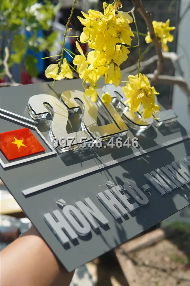 Biển Số Nhà Đẹp Hiện Đại tại Ninh Bình , Kích Thước 30x20, Số Nổi 8mm, Chữ Nổi 2mm, Chất Liệu Mica, Alu , Mực Uv, Làm Theo Yêu Cầu, Miễn Phí Thiết Kế Và Miễn Phí Vận Chuyển Tận Nhà 3 Biển Số Nhà Đẹp Hiện Đại tại Ninh Bình
, Kích Thước 30x20, Số Nổi 8mm, Chữ Nổi 2mm, Chất Liệu Mica, Alu , Mực Uv, Làm Theo Yêu Cầu, Miễn Phí Thiết Kế Và Miễn Phí Vận Chuyển Tận Nhà - Ảnh 3