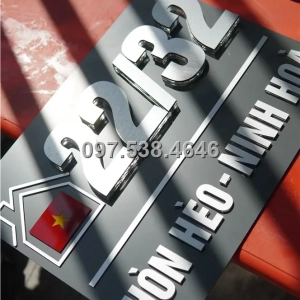 Biển Số Nhà Đẹp Hiện Đại tại Ninh Bình
, Kích Thước 30x20, Số Nổi 8mm, Chữ Nổi 2mm, Chất Liệu Mica, Alu , Mực Uv, Làm Theo Yêu Cầu, Miễn Phí Thiết Kế Và Miễn Phí Vận Chuyển Tận Nhà
