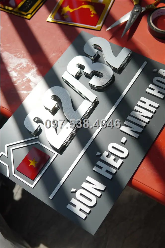 Biển Số Nhà Đẹp Hiện Đại tại Ninh Bình , Kích Thước 30x20, Số Nổi 8mm, Chữ Nổi 2mm, Chất Liệu Mica, Alu , Mực Uv, Làm Theo Yêu Cầu, Miễn Phí Thiết Kế Và Miễn Phí Vận Chuyển Tận Nhà 1 Biển Số Nhà Đẹp Hiện Đại tại Ninh Bình
, Kích Thước 30x20, Số Nổi 8mm, Chữ Nổi 2mm, Chất Liệu Mica, Alu , Mực Uv, Làm Theo Yêu Cầu, Miễn Phí Thiết Kế Và Miễn Phí Vận Chuyển Tận Nhà
