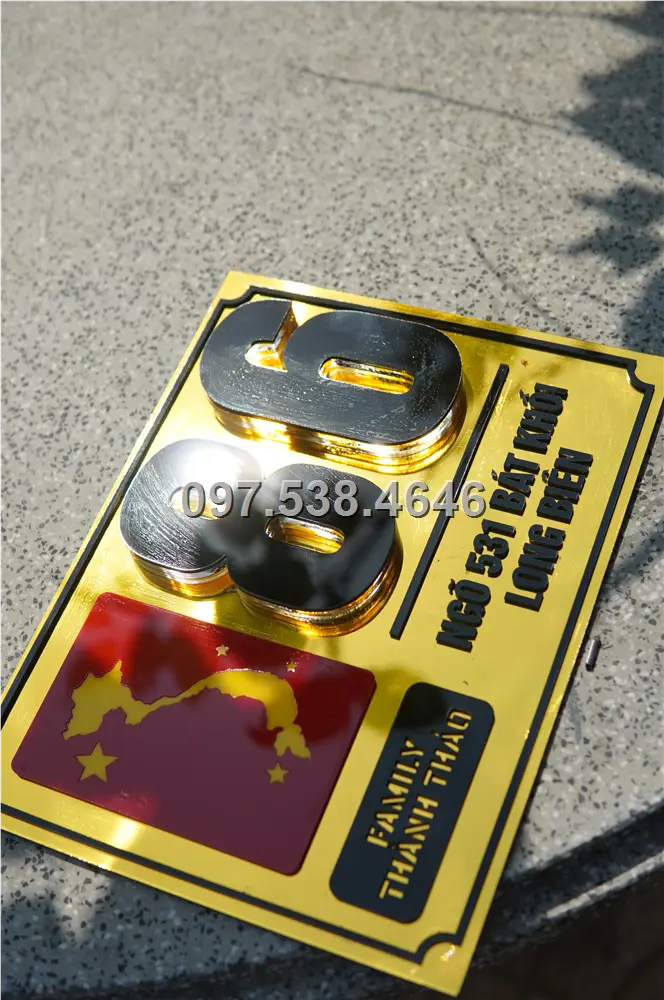 Biển Số Nhà Đẹp Hiện Đại tại Ninh Bình , Kích Thước 30x20, Số Nổi 8mm, Chữ Nổi 2mm, Chất Liệu Mica, Alu , Mực Uv, Làm Theo Yêu Cầu, Miễn Phí Thiết Kế Và Miễn Phí Vận Chuyển Tận Nhà 5 Biển Số Nhà Đẹp Hiện Đại tại Ninh Bình
, Kích Thước 30x20, Số Nổi 8mm, Chữ Nổi 2mm, Chất Liệu Mica, Alu , Mực Uv, Làm Theo Yêu Cầu, Miễn Phí Thiết Kế Và Miễn Phí Vận Chuyển Tận Nhà - Ảnh 5