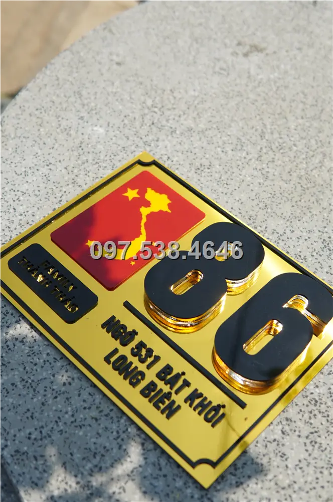 Biển Số Nhà Đẹp Hiện Đại tại Ninh Bình , Kích Thước 30x20, Số Nổi 8mm, Chữ Nổi 2mm, Chất Liệu Mica, Alu , Mực Uv, Làm Theo Yêu Cầu, Miễn Phí Thiết Kế Và Miễn Phí Vận Chuyển Tận Nhà 2 Biển Số Nhà Đẹp Hiện Đại tại Ninh Bình
, Kích Thước 30x20, Số Nổi 8mm, Chữ Nổi 2mm, Chất Liệu Mica, Alu , Mực Uv, Làm Theo Yêu Cầu, Miễn Phí Thiết Kế Và Miễn Phí Vận Chuyển Tận Nhà - Ảnh 2